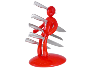 plastic figure with knives